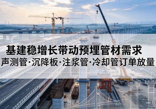 渌口基建稳增长带动预埋监测管材需求，声测管、沉降板、注浆管订单持续放量