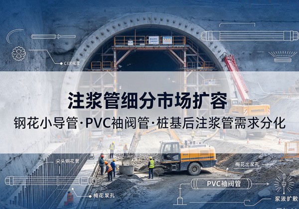渌口注浆管细分市场扩容，隧道钢花小导管、PVC 袖阀管、桩基后注浆管需求分化